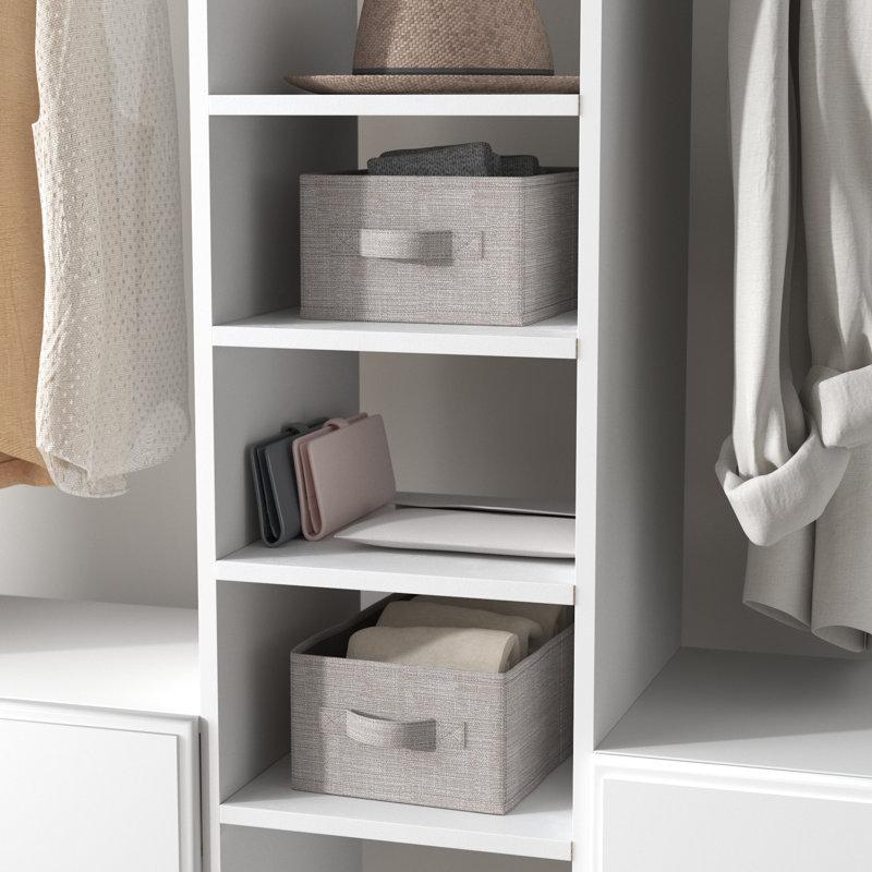 Grid Manufactured Wood Shelving, White