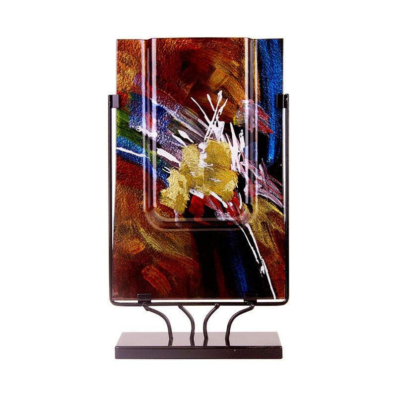 Savla Glass Table Vase, 10" H x 6" W x 4" D