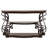 Gretta Merlot 2-Shelf Sofa Console Table