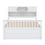 Base de lit plateforme capitaine avec bibliothèques de rangement et tablettes, quatre tiroirs-405834353