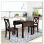 Wood Drop Leaf Dining Table Set with X-back Chairs-91627489