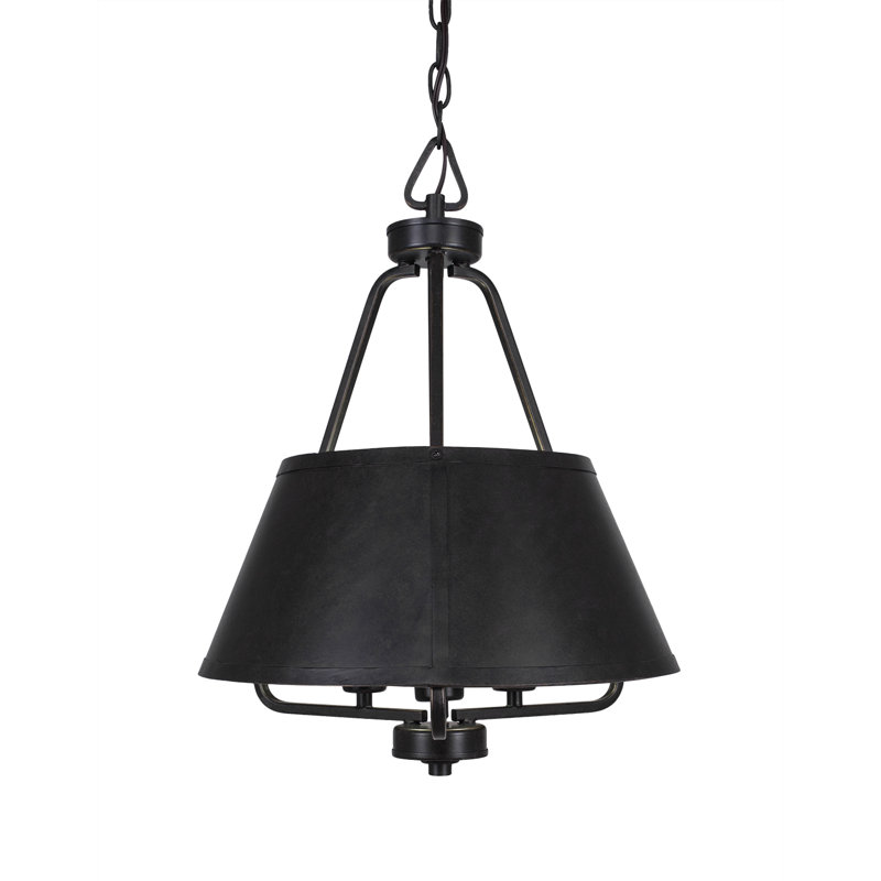 Lustre 3 lumières Boalt Sonora, Argent vieilli, H 25 po x l 20 po x P 20 po