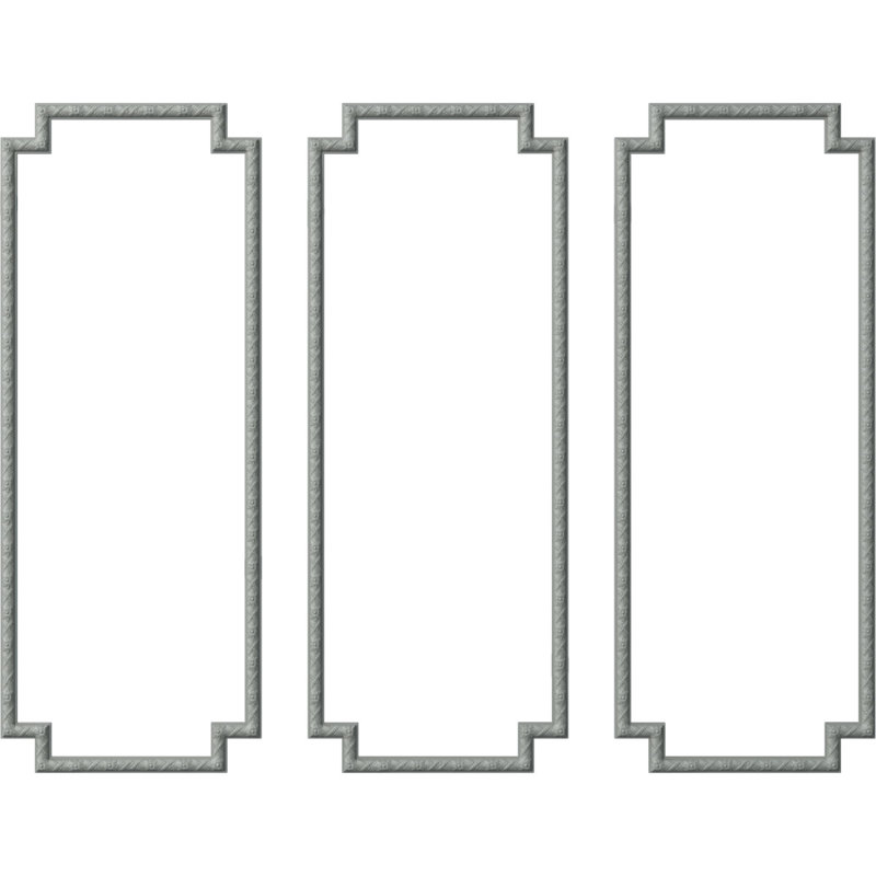 Ensemble de moulure de panneau Sellek, L 28 po x H 72 po, Triple