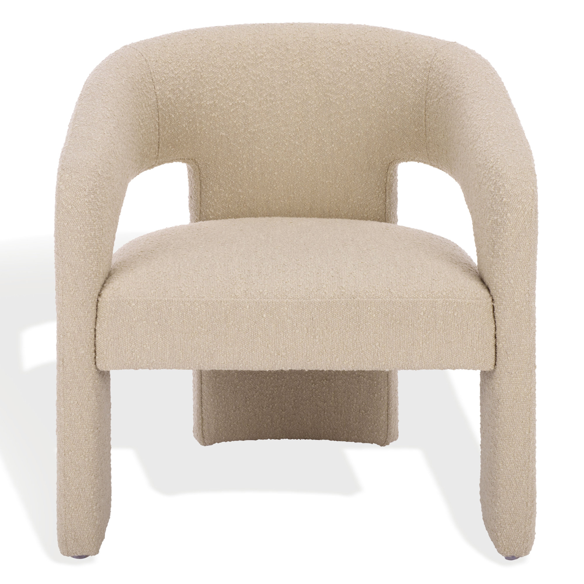 Ashlyn 28.5" W Upholstered Armchair, Tan Boucle