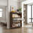 44" Tall Metal Cabinet With 3 Flip-doors – Walnut Finish Storage Unit For Bedroom, Office, Living Room & Entryway-1911947519