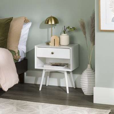 Henline 1-Drawer Solid Wood Nightstand