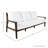 Savannah Aluminum Sofa - Oak/Raffia