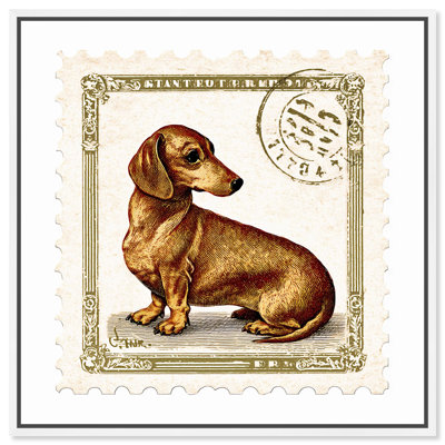 Postal Pup Canvas Print Cute Art Prints by Art Remedy