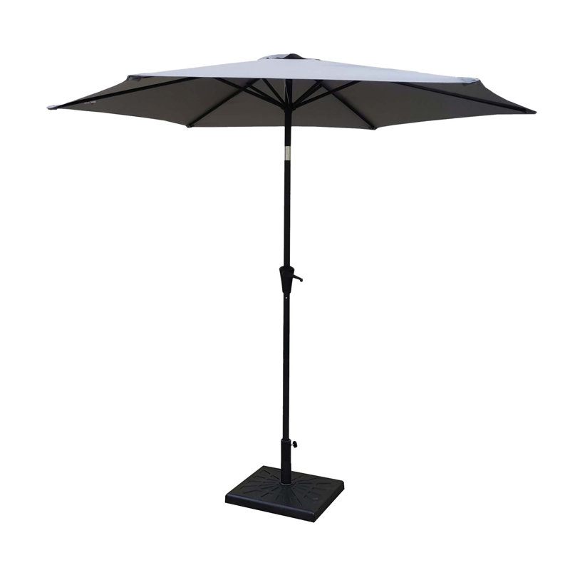 Parasol d'extérieur durable avec fonctions polyvalentes et design élégant, Gris