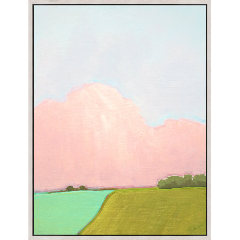 Wine Country in June, No, White Floater Frame Canvas
