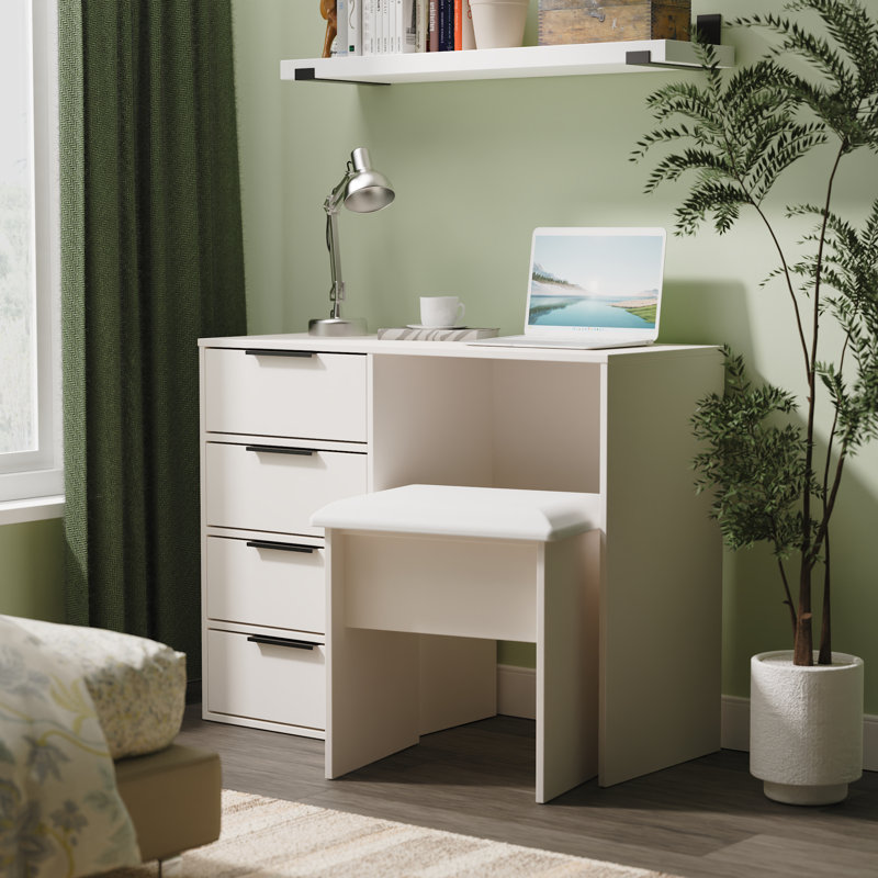Hong Kong 4 Drawer Vanity in Kashmir Matt (Ready Assembled), Beige
