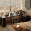 Bureaux noirs en bois massif en forme de L-108205626-108205628