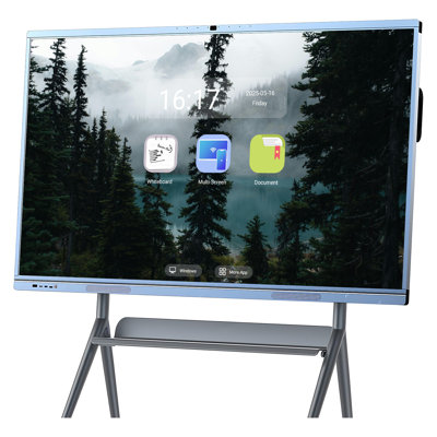 JYXCN Smart Board, All-in-One Touch Screen Interactive Whiteboard, Dual System Cloud Sharing for Instant Data Exchange, Ideal for Education, Office & Presentations