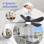 Ventilateur de plafond encastré avec lumière et télécommande / app-856862586-856862589
