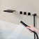 Waterfall Tub Faucet with Rough-in Valve,Wall Mounted Tub Spout with Handheld Shower