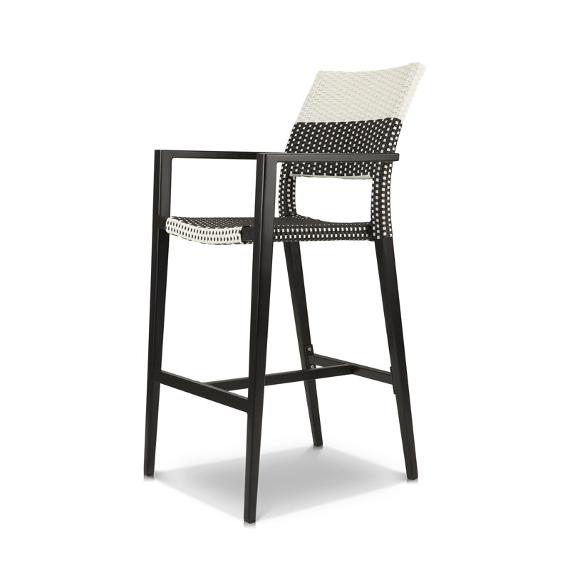 Chloe Stacking Bar Arm Chair, Black