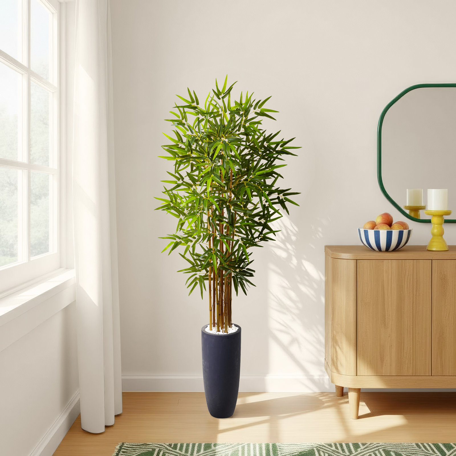 60'' Faux Bamboo Tree in Ceramic Planter