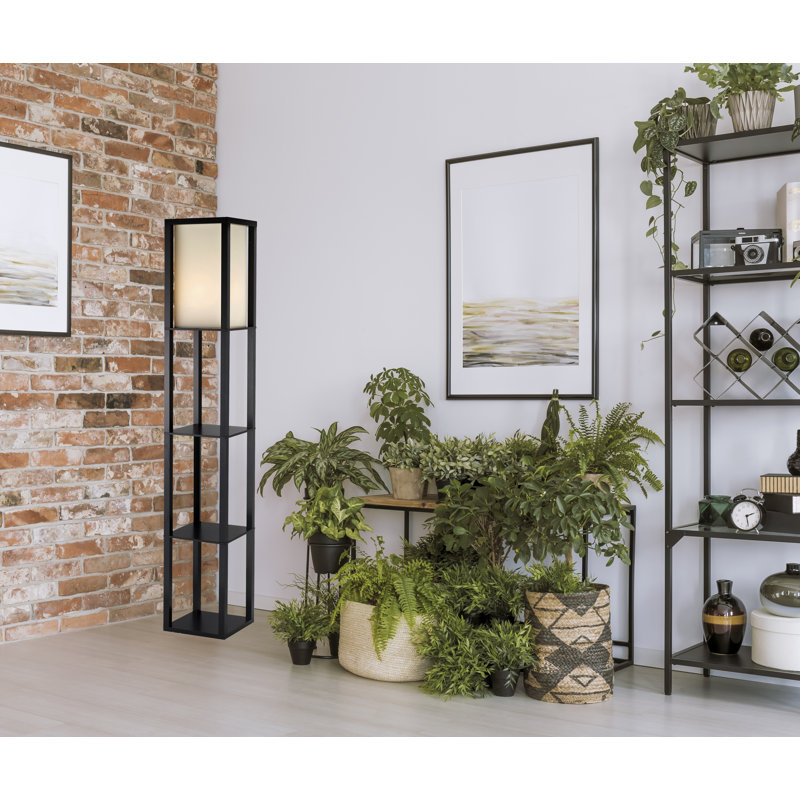Xochitl 72'' Black Column Floor Lamp