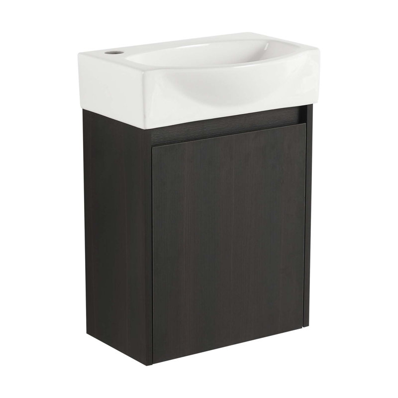 Modern Bathroom Small Vanity With Sink, Black