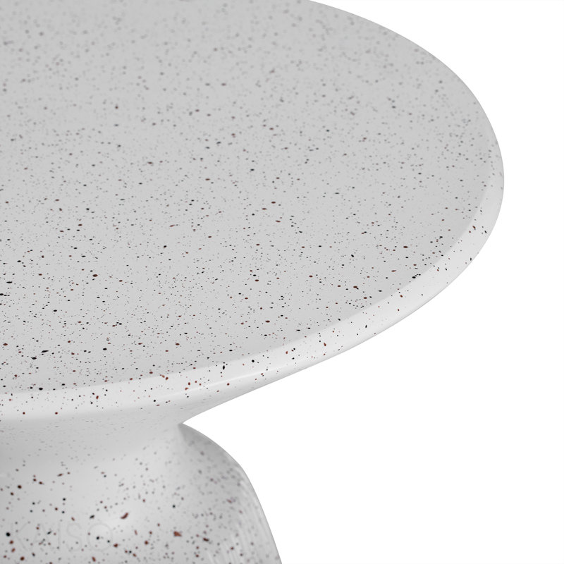 Table d'appoint d'extérieur blanc texturé MGO