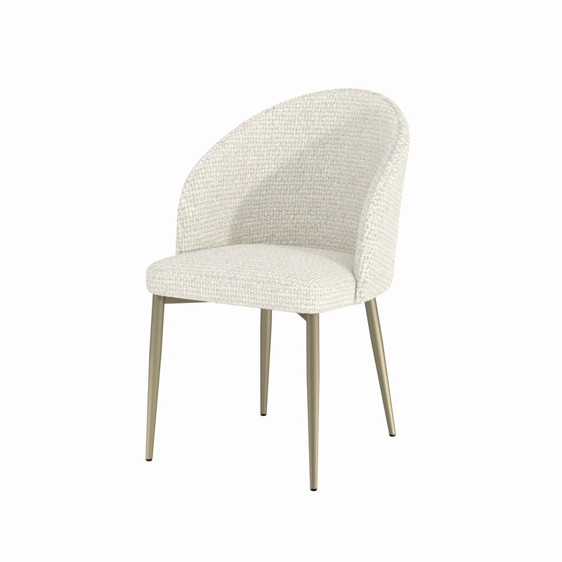 Chaise d'appoint en tissu (ensemble de 2), Blanc