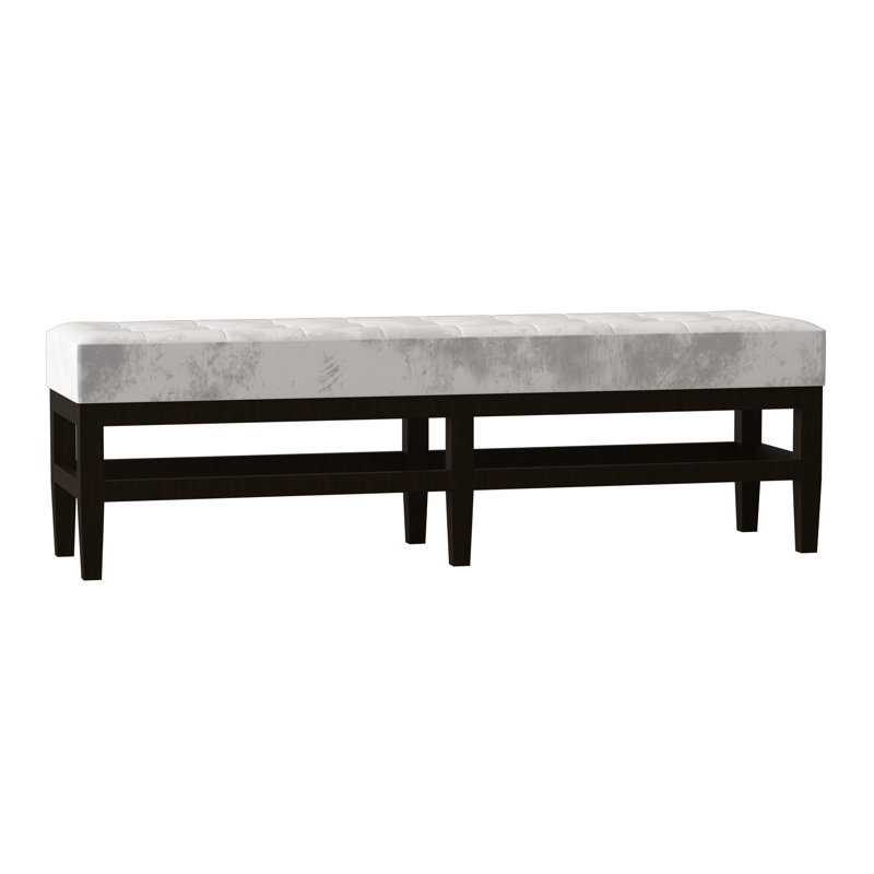 Banc rembourré Galindo-White, Marron foncé, Supreme noir