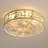Babson 20" Flush Mount Smart Caged Distressed White Ceiling Fan with Light and Remote Control