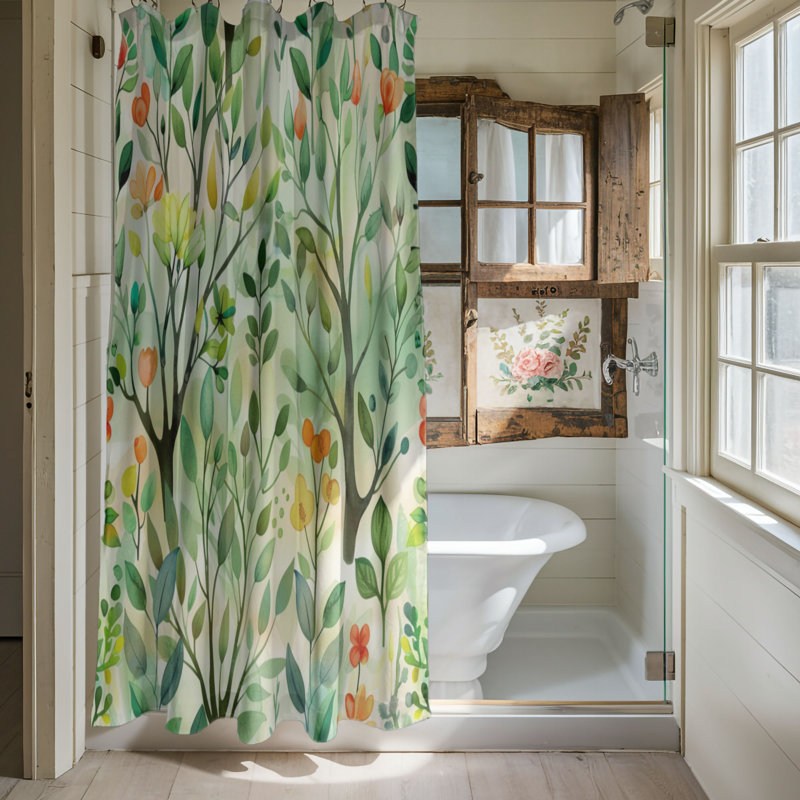 Spring Streak - Rideau de douche Premium, H 74 po x l 71 po