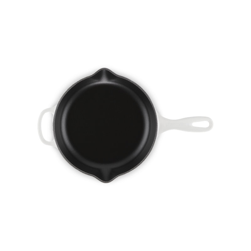 Le Creuset Enameled Cast Iron Skillet, 9", White