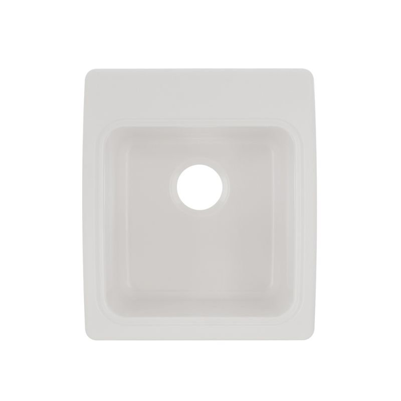Évier à lessive encastré / encastré 17,25 po x 20 po Solid Surface, Blanc