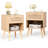 Rattan Nightstand With 1 Storage Drawers (Set of 2)