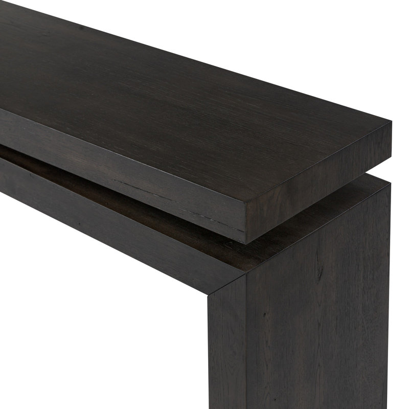 Matthes Solid Wood Console Table, Smoked Black, 30.75" H x 94" W x 15" D