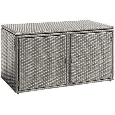 Garden Patio 88 Gallon Rattan Deck Box