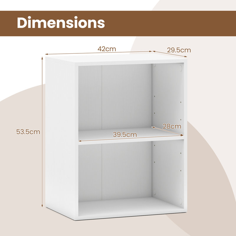 53.5cm H x 42cm W Bookcase, White