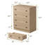 Commode 4 tiroirs, commode de rangement moderne avec commode blanche, 4 tiroirs pour le salon, le vestibule, le couloir, blanc-388348580