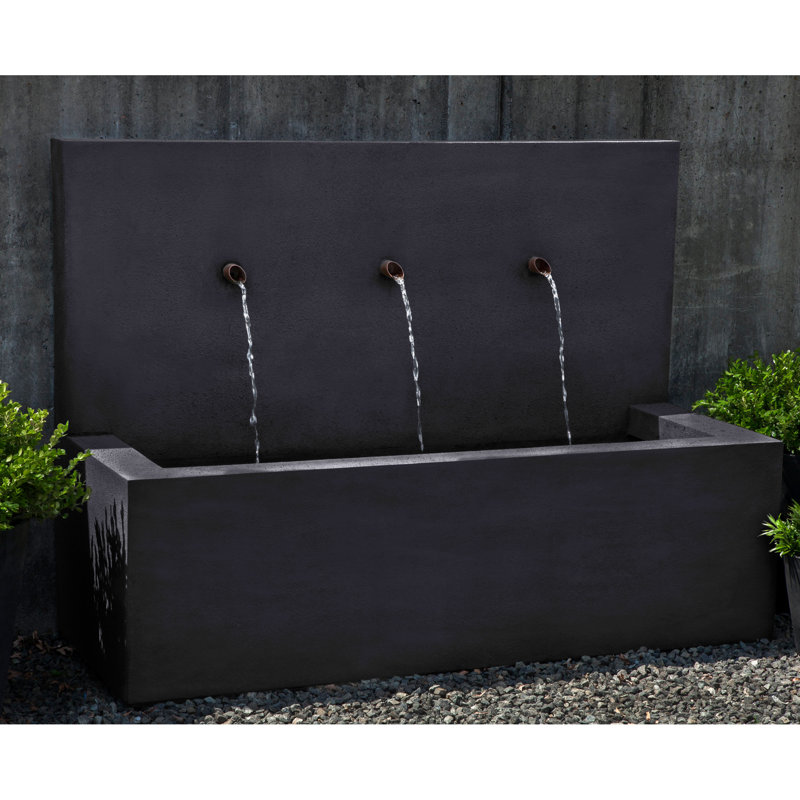 Hand Crafted Weather Resistant Floor Fountain, Nero Nuovo