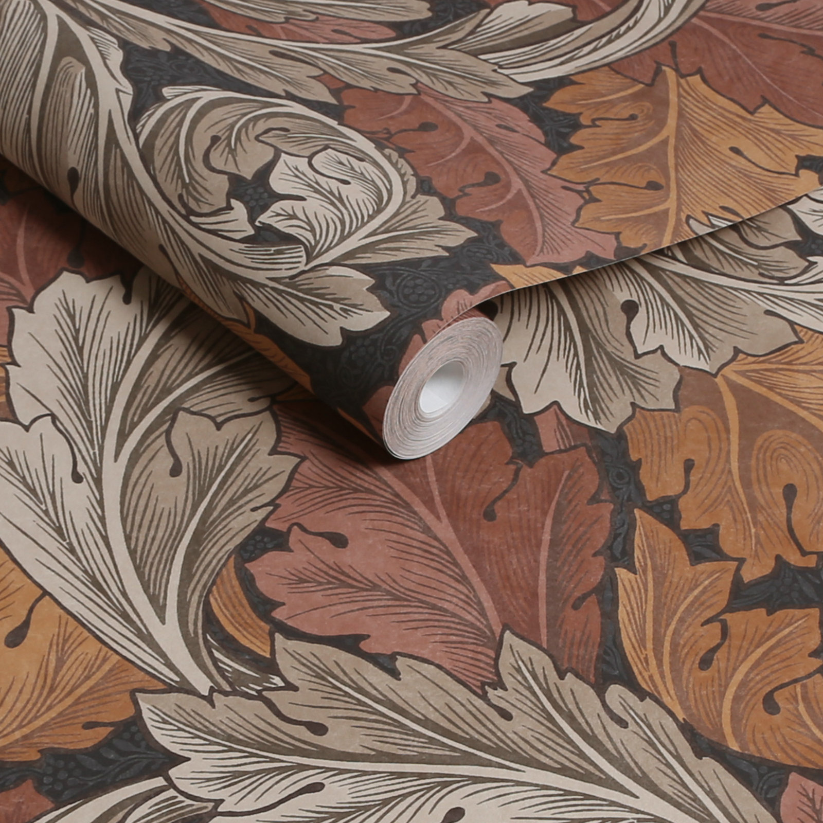 Floral Wallpaper, Burnt Orange