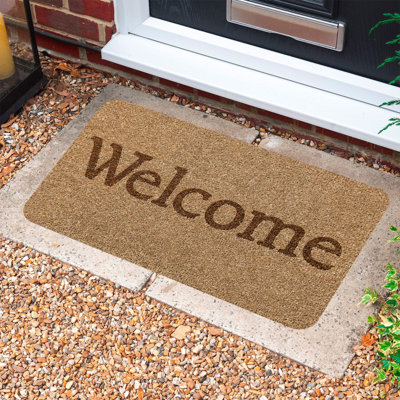 Durable PVC Doormat, Non-Slip Underside, 15.7 x 27.6 inches | 100% Weather-Resistant PVC Material | Ideal for Indoor & Outdoor Use, Easy to Clean, Stylish Design for Home Entryways & Patios