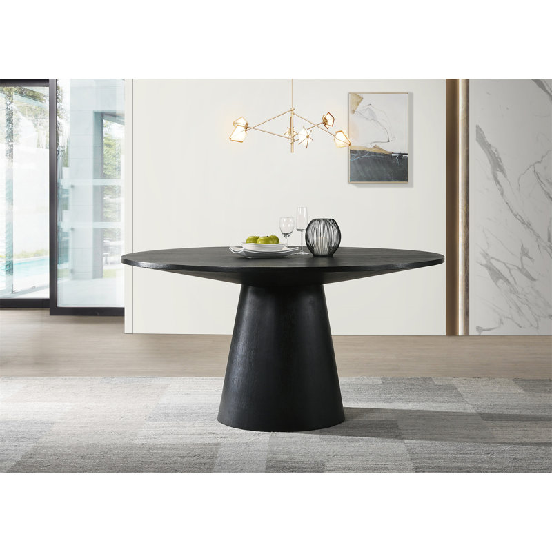 Table de salle à manger Jasper Ebony, Noir, L 59 po x L 59 po
