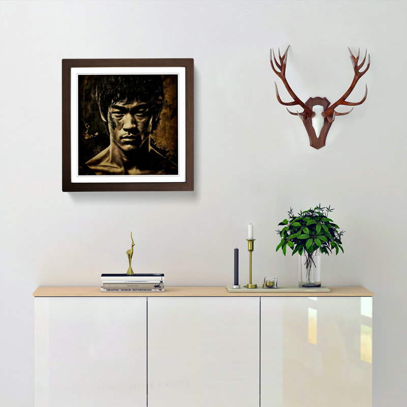 Bruce Lee Photograph - Framed Print, Walnut
