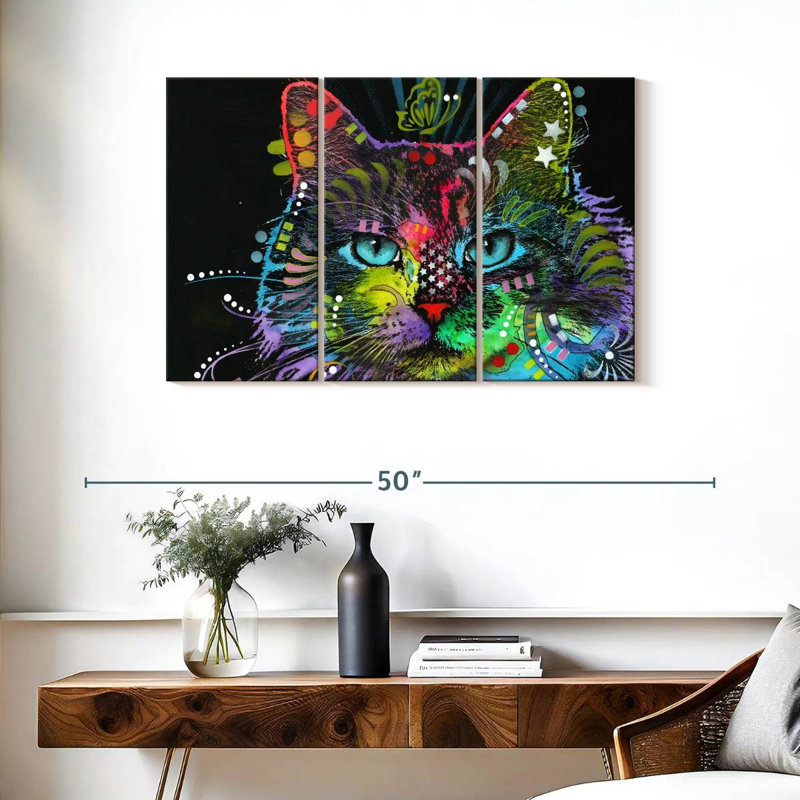 Brampt Blue Stare, 24" H x 38" W