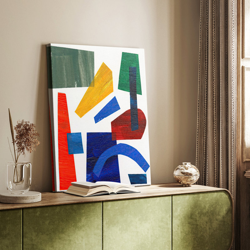 Colorful Shapes I - Gallery Cavas, H 18 po x l 12 po