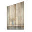 Impression florale blanche et bleue minimalisme I - fenêtres de ferme sur bois-182252768