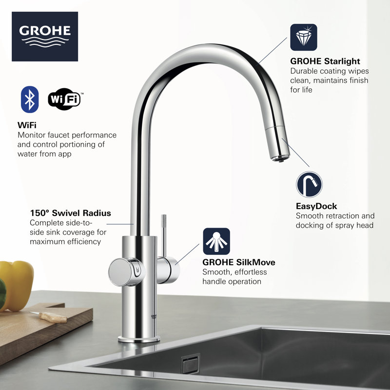 Blue Chilled and Sparkling 2.0 Kitchen Faucet 1.75 GPM, StarLight Chrome