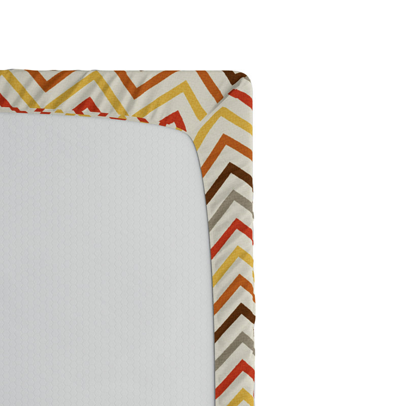 Microfiber Chevron Fitted Sheet, Twin Fitted Sheet