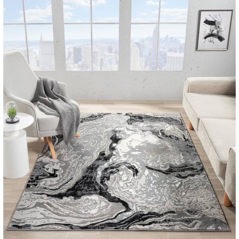 Ksamil Collection Abstract Area Rug, Rectangle 1'9" x 3'3"