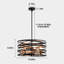 Luminaire suspendu noir moderne à 6 lumières