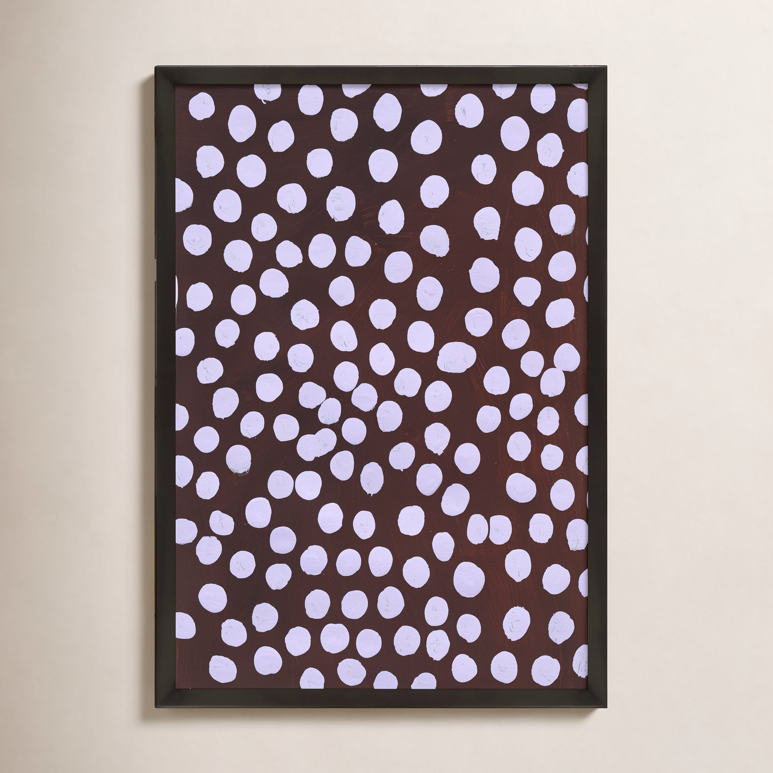Lilac On Maroon by Michela Sorrentino, Black, 30" H x 21" W x 1.25" D