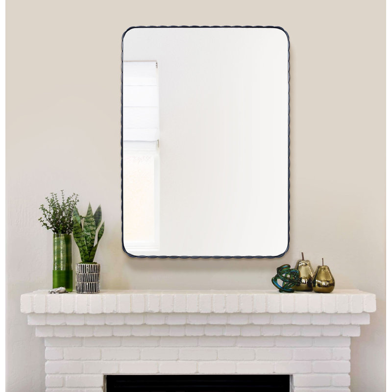 Metal Wall Mirror, Black