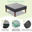Modern 4-Pieces Outdoor Black Rattan Wicker L-Shape Sofa Set With Table, Gray Cushions, Suitable For 4-5 Person